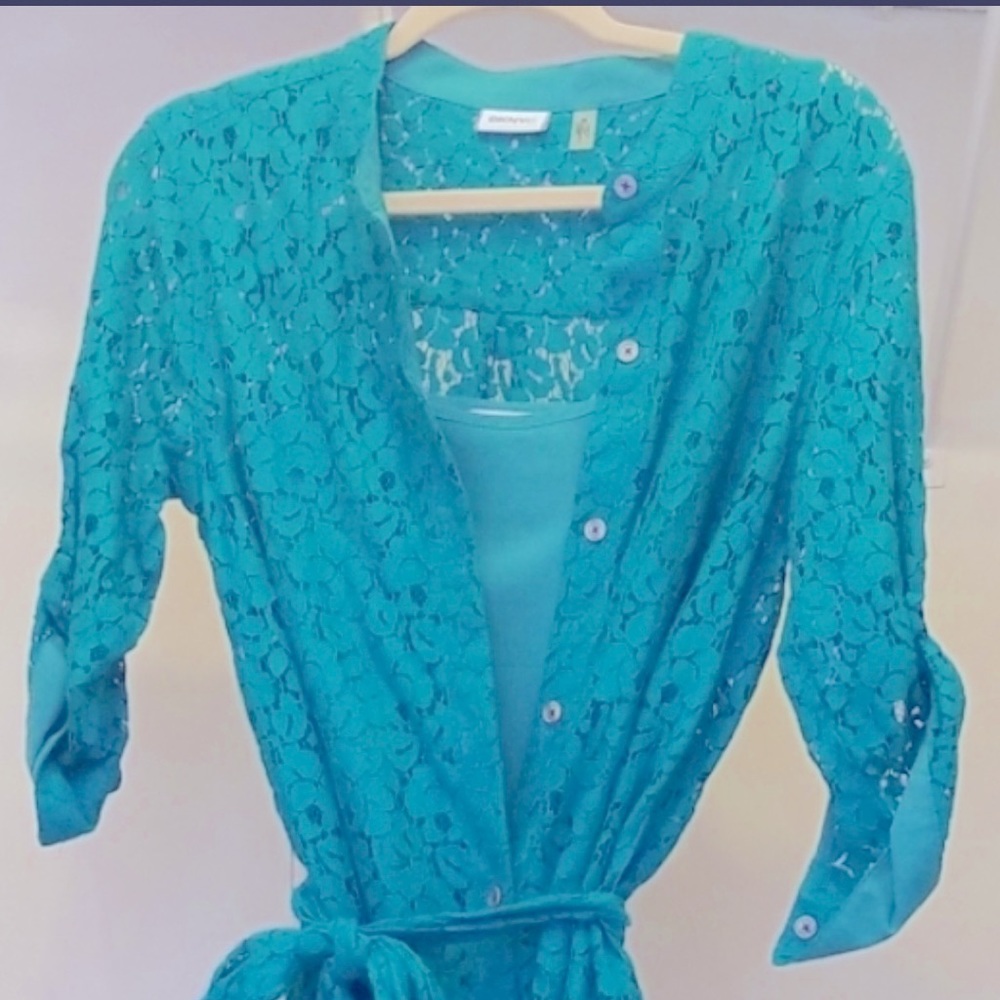 DKNYC Ladies, verdant green LACE dress DKNYC SIZE MED
